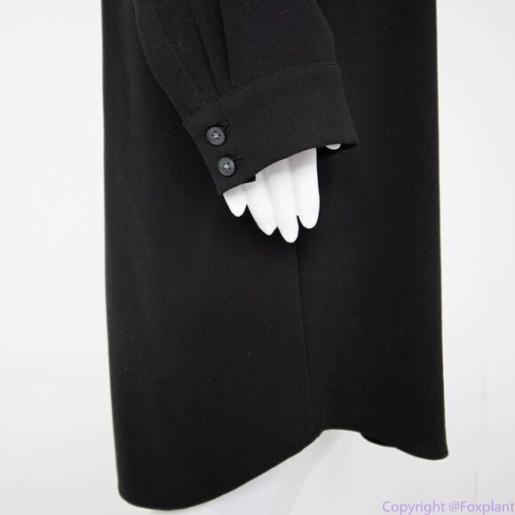 Ann Taylor black lace-up front long sleeves dress, size 6 - Picture 12 of 16